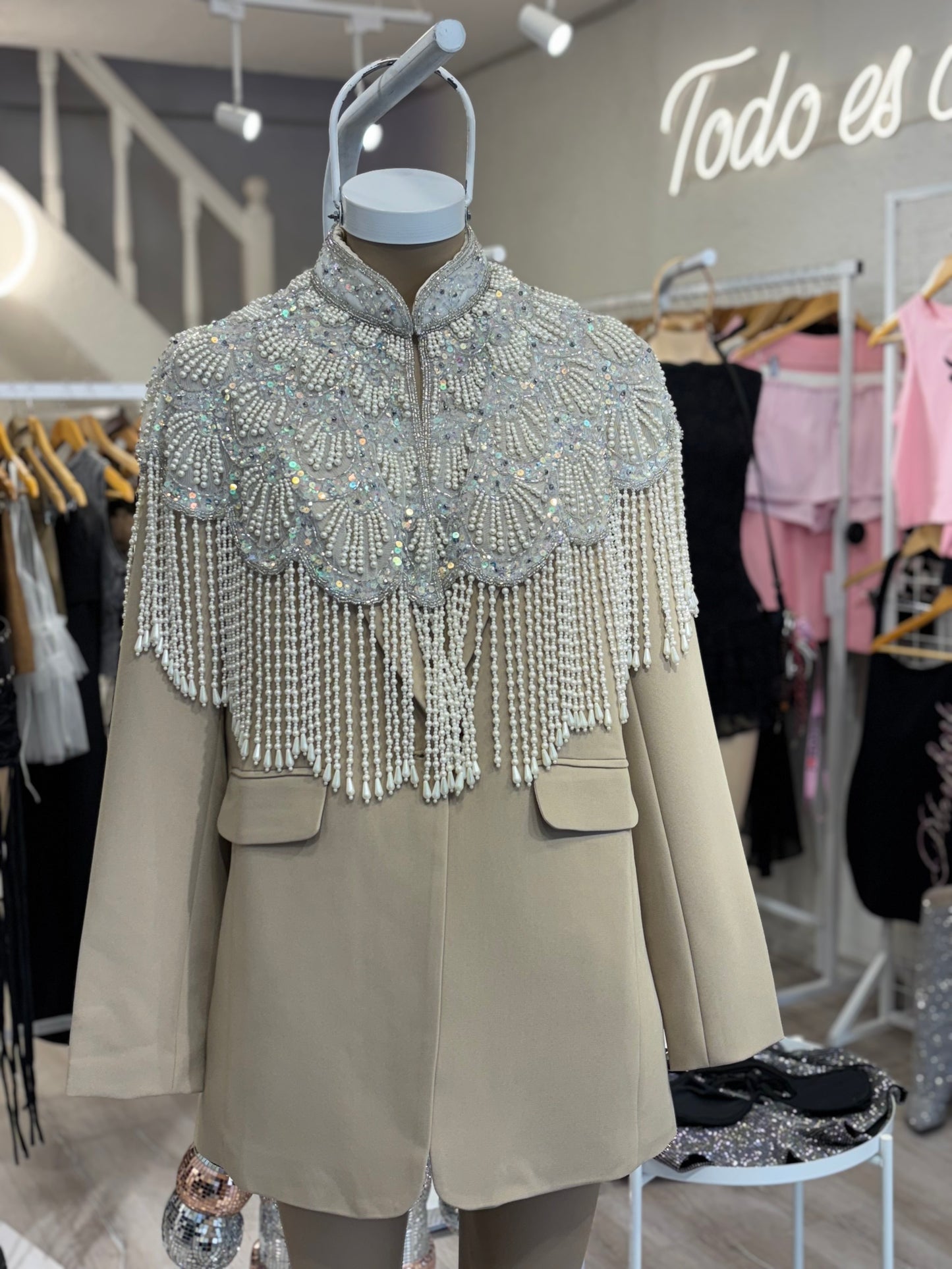 Capa Novia con Mostacillas, Perlas y Pedrería | Starfish