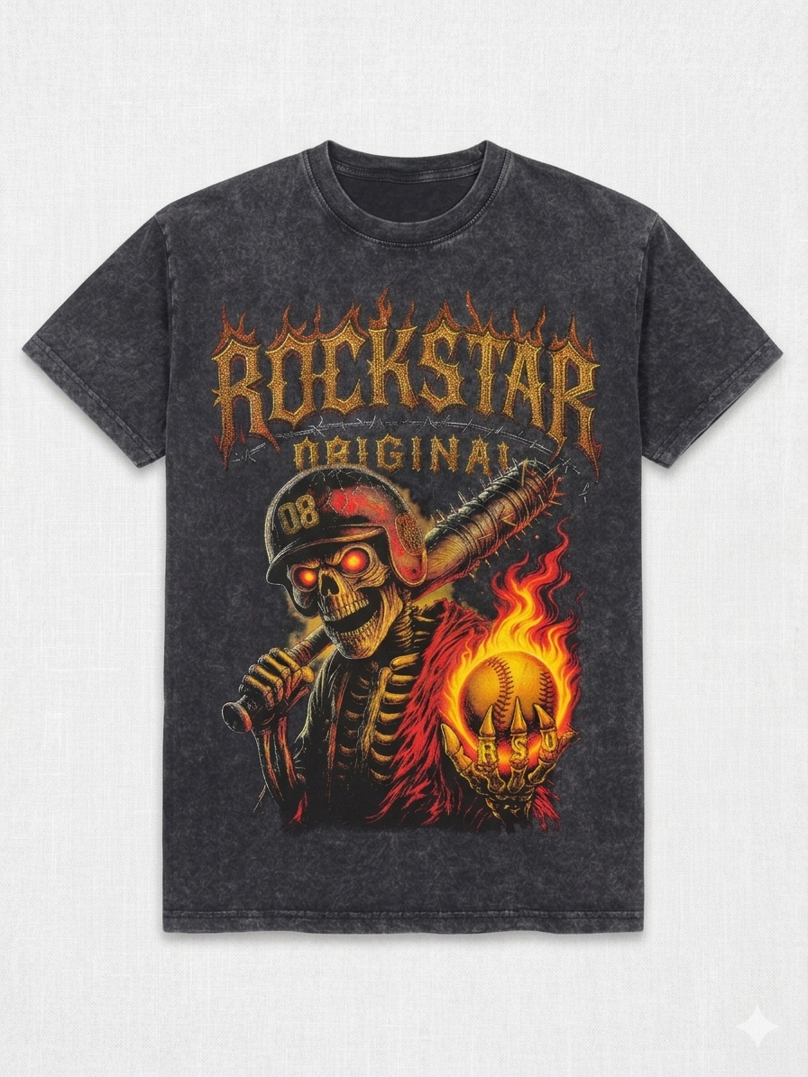 Polera Rockstar skull