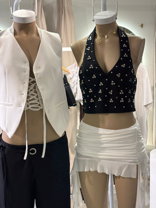 Top Negro CUSTOM – Escote en V | Starfish