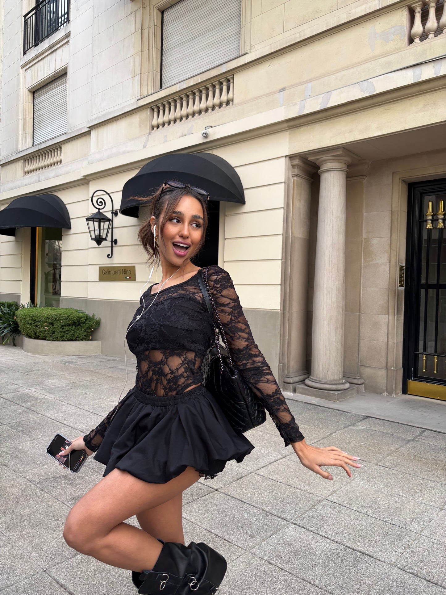 FALDA GLOBO NEGRA